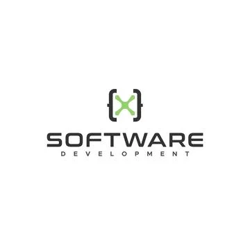 Modern design colorful SOFTWARE system logo design 스톡 일러스트