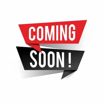Modern design coming soon text on speech bubbles concept. Vector illustration Stock Illustration