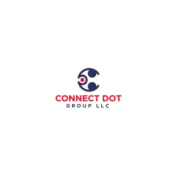 Modern design CONNECT DOT GROUP LLC logo design Stock Illustration