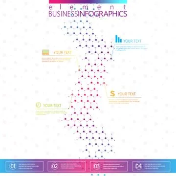 Modern design dna on gray background, concept template for infographics Stock Illustration