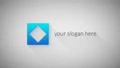 Modern Design Elegant Long Shadow Logo and Text Stinger Bouncy Reveal Animation Stock After Effects