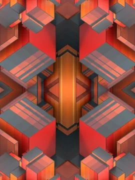 Modern design element. Abstract 3d rendering digital illustration background Stockillustratie