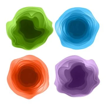 Modern Design Element Vector. Abstract Cut Paper Shapes Design. Isolated Illustrazione stock