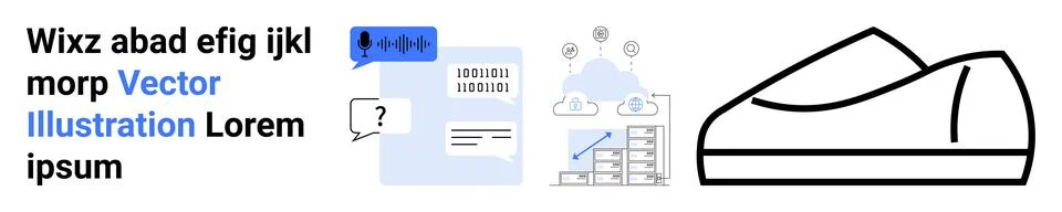 Modern Design Elements for Technology and Data Analysis Stock Illustration