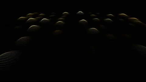 Modern design elements. Yellow abstract waves landscape rendering, Stock Footage 155187053