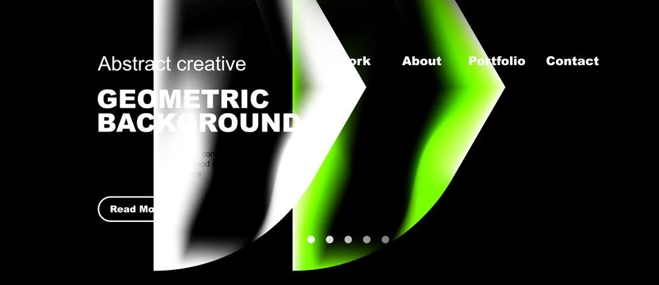 Modern design features geometric shapes, gradients, text overlays. Minimalist イラスト素材
