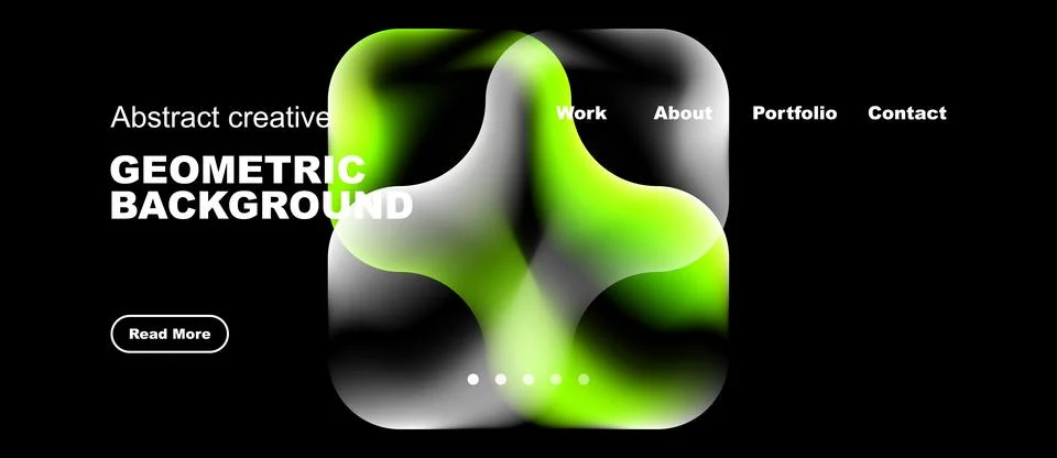 Modern design features vibrant fluid shapes, dark backdrop. Text elements Stock Illustration