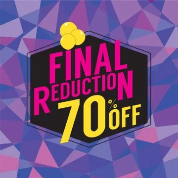 Modern Design Final Reduction Vector Illustration Stock Illustration