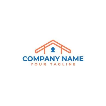 Modern design flat simple Company Name logo design Stock Illustration