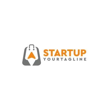 Modern design flat simple Startup logo design Stock Illustration