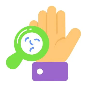 The modern design germs inspection vector premium style dirty hand Stock Illustration