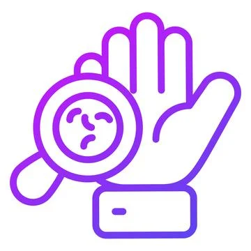 The modern design germs inspection vector premium style dirty hand Stock Illustration