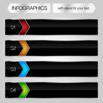 Modern design glossy metal frames for info graphic Stock Illustration