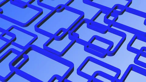 Modern design of graphic elements in blue color - ornament rectangle frames Stock Illustration