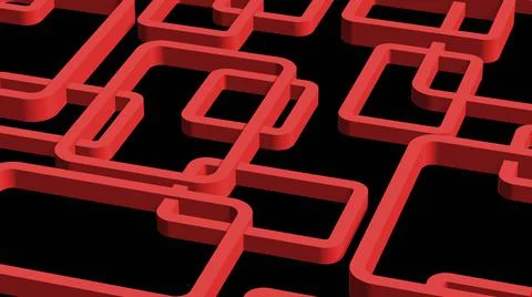 Modern design of graphic elements - red rectangle frames in ornament structure Stock Illustration