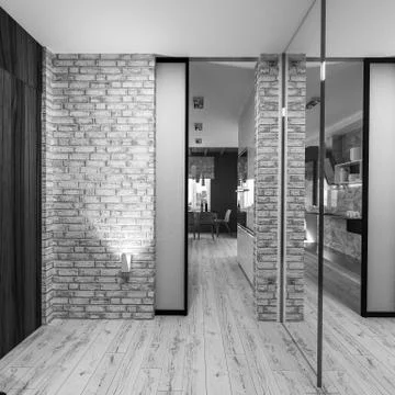 Modern design of a hall Stock Illustration