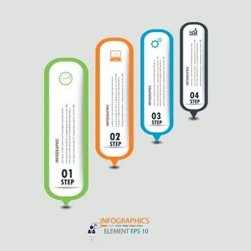 Modern design infographic label element. Stock Illustration