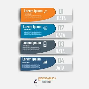 Modern design infographic label element. Stock Illustration