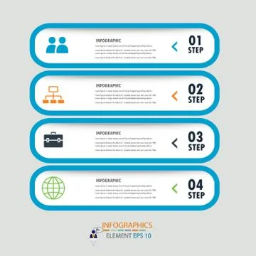 Modern design infographic label element. Stock Illustration