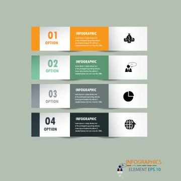 Modern design infographic label element. Stock Illustration