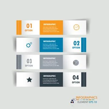 Modern design infographic label element. Stock Illustration
