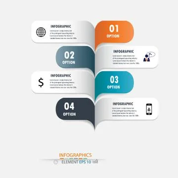 Modern design infographic label element. Stock Illustration