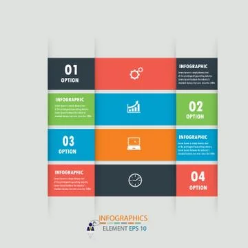 Modern design infographic label element. Stock Illustration