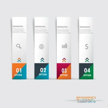 Modern design infographic label element. Stock Illustration