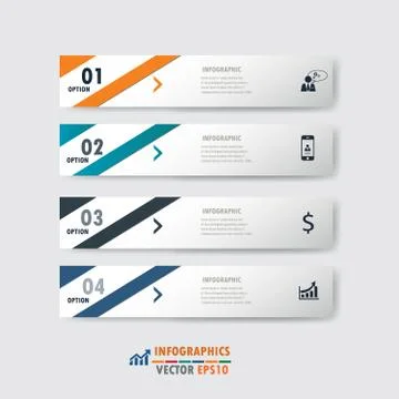Modern design infographic label element. Stock Illustration