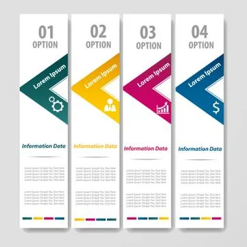 Modern design infographic label element. Stock Illustration