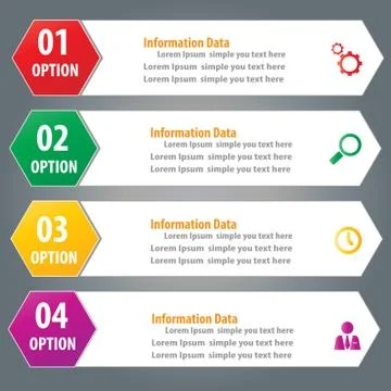 Modern design infographic label element. Stock Illustration