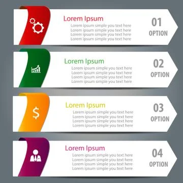 Modern design infographic label element. Stock Illustration