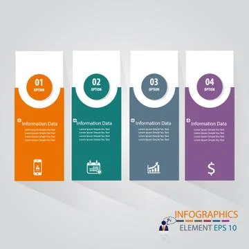 Modern design infographic label element. Stock Illustration