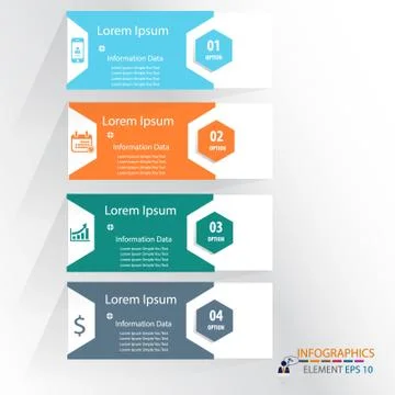 Modern design infographic label element. Illustrazione stock