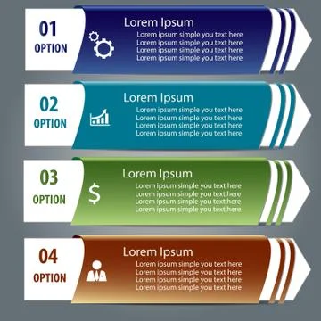 Modern design infographic label element. Stock Illustration