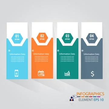Modern design infographic label element. Stock Illustration
