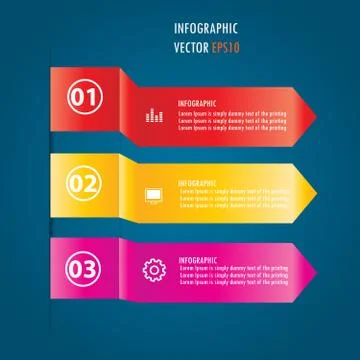 Modern design infographic label element. Stock Illustration