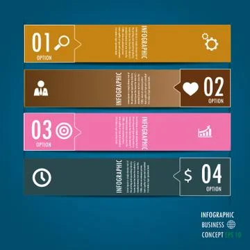 Modern design infographic label element. Stock Illustration