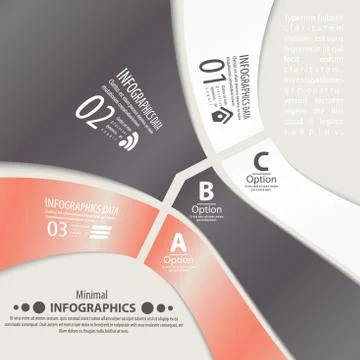 Modern design infographic template. Numbered banners. Stock-Illustration