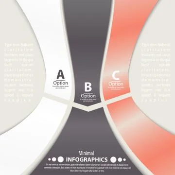 Modern design infographic template. Numbered banners. Stock Illustration