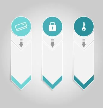 Modern design infographics element template paper tags Stock Illustration