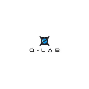 Modern design initial O O LAB analysis logo design Stock Illustration