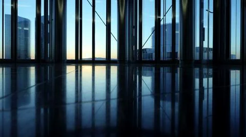 Modern design interior inside business office company building Stock Photos