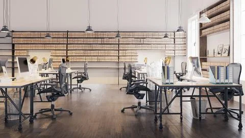 Modern design interior office. Stock Illustration