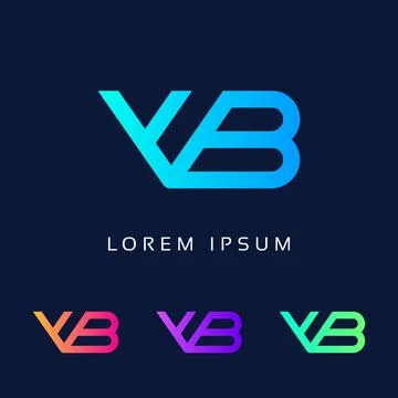 The modern design of the letter logo VB template. creative logotype VB Illustrazione stock