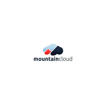 Modern design Mountain Cloud high logo design Stock Illustration