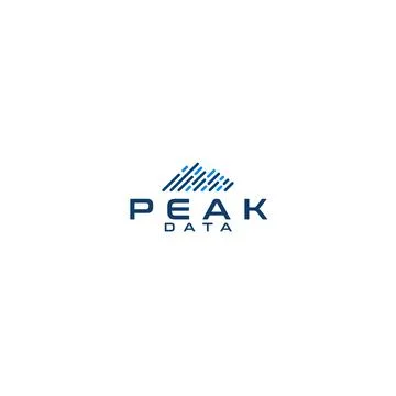 Modern design PEAK DATA view contour logo design Stock Illustration