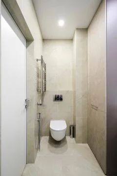Modern design of the restroom interior Stock Photos