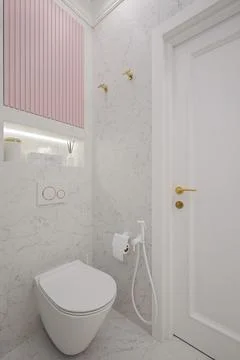 Modern design of the restroom interior Stock Photos