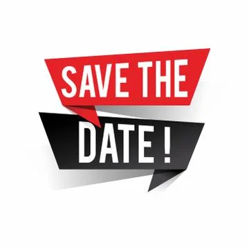 Modern design save the date text on speech bubbles concept. Vector illustrati Stock Illustration